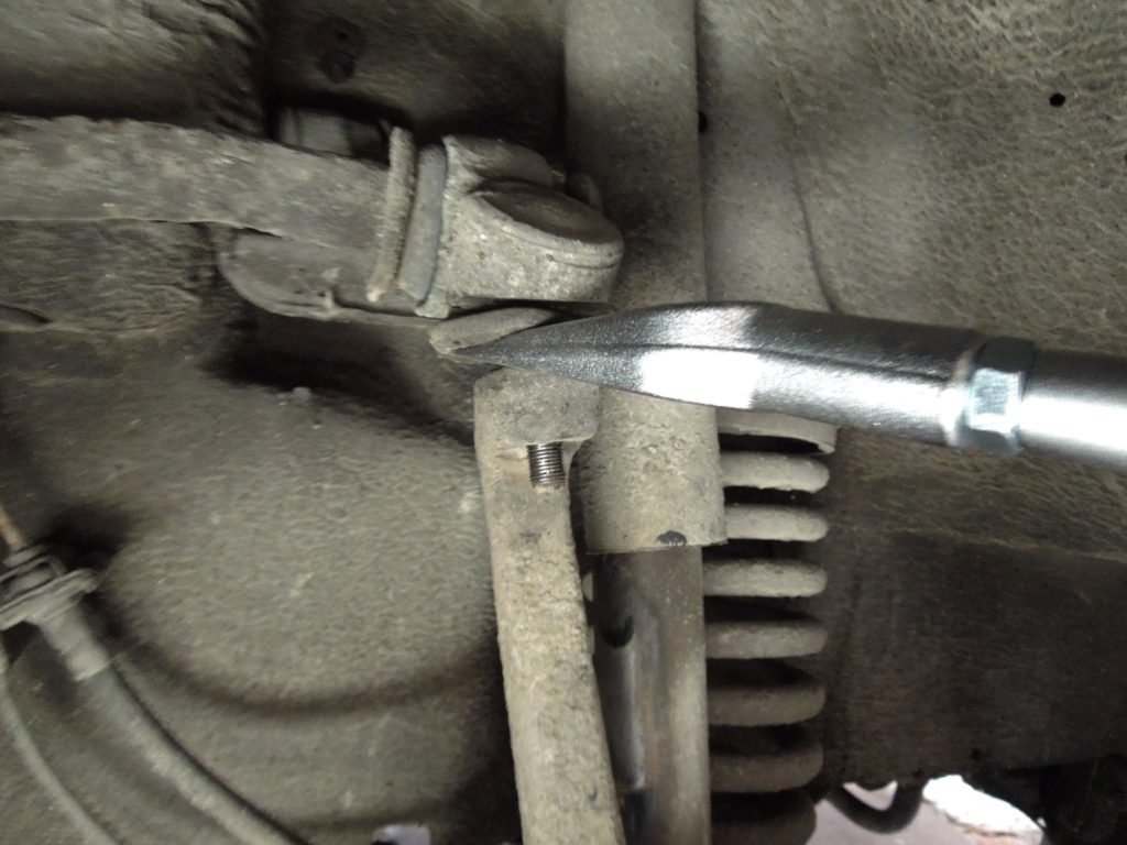 prying off the upper control bar ball joint