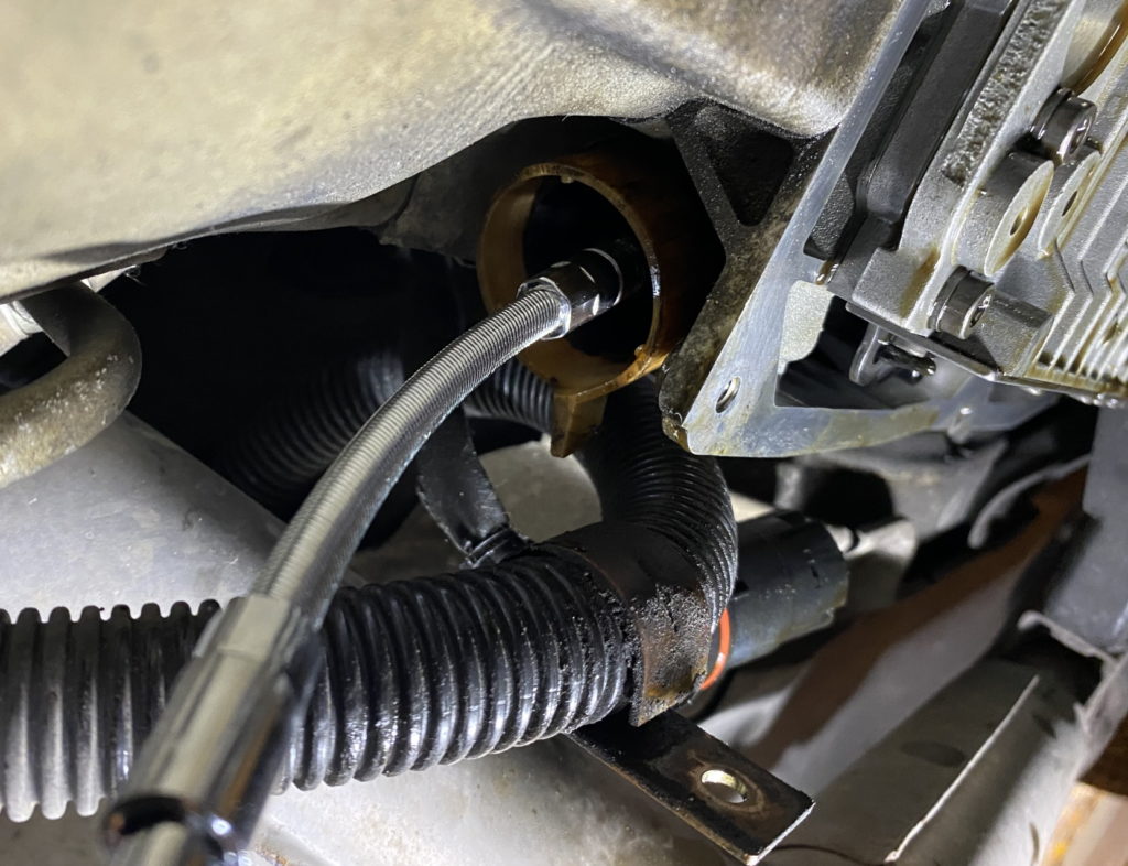 taking out the transmission connector housing